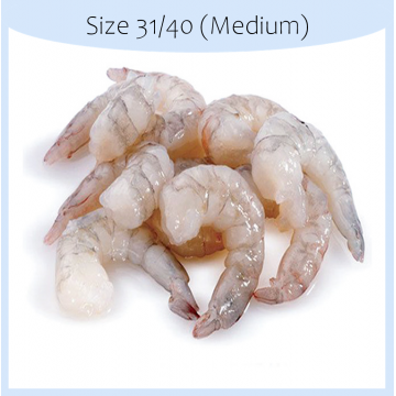 WHITE PD SHRIMP (VANNAMEI) 31/40 中虾球